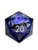 Purple D20 die